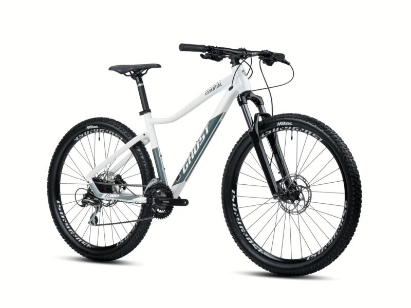 GHOST Lanao Essential 27.5 Pearl White/Metallic Green Gloss